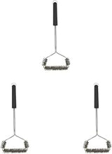 Farberware BBQ Stainless Steel Spiral Grill Brush, Woven, Stainless Steel Bristles, Includes Storage Ring (Pack of 3)