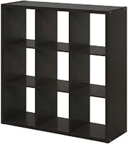 Brown 9-Cube Open Storage Organizer, Composite Wood, Modular Shelving Unit for Living Room Bedroom Closet Playroom