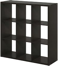 Brown 9-Cube Open Storage Organizer, Composite Wood, Modular Shelving Unit for Living Room Bedroom Closet Playroom