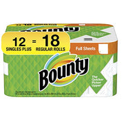 Bounty 1 / 12x12x12 Inch (Pack of 1) / White Paper Towels