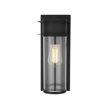 Westmont One Light Outdoor Wall Sconce Black by Lighting Design – Iron, Black, Model OD363W14BK