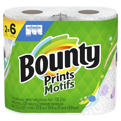 Bounty Prints / 1 / 135 sheet (Pack of 4) Paper Towels