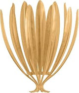 Hudson Valley Lighting Whitfield 1-Light Wall Sconce | Vintage Gold Leaf Leaf-Inspired Metal Fixture | Sculptural Botanical Wall Light | 1813-VGL