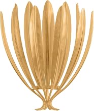Hudson Valley Lighting Whitfield 1-Light Wall Sconce | Vintage Gold Leaf Leaf-Inspired Metal Fixture | Sculptural Botanical Wall Light | 1813-VGL
