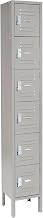 Global Industrial Capital 6-Tier 6 Door Box Locker, Steel, Gray Powder Coat