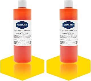 AmeriColor Soft Gel Paste Food Color, 13.5-Ounce, Lemon Yellow (Pack of 2)