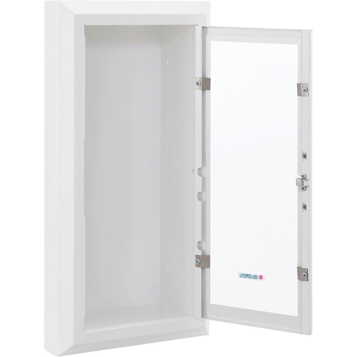 Steel Fire Extinguisher Cabinet with Breakable Acrylic by Global Industrial – Alloy Steel, White, Model 670599