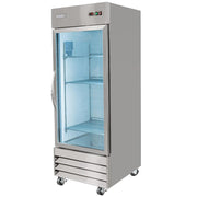 29" One Section Reach In Refrigerator - (1) Right Hinge Glass Door by MOTAK – 30.71x35.04x83.46, In Description, Check Images, Model MSD-1DR-BAL-27-G-X