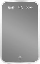 Danby DBMR02624WD43 7.4L Mini Fridge with Mirror & Light in White LED light digital display touch activated 7.4 L / 0.26 cu.ft. capacity