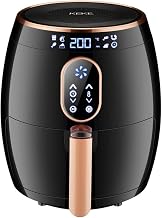 MIAO@LONG Air Fryer with LCD Full Touch Screen 360° high Speed Circulation Heating with 2.6L Large Capacity Fried Basket for Healthy Cooking Baking and Grilling,Black
