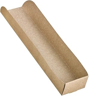 PacknWood 210DOGKR Kraft Hot Dog Tray - 9.75 x 2.1 x 2.1 in.