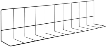 HUBERT L Shape Wire Fence Divider Black Epoxy Coat - 24"L x 4" and 6" Sides