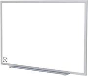 Ghent Magnetic Hygienic Porcelain Whiteboard with Aluminum Frame, 4'H x 7' 4" W