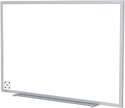 Ghent Magnetic Hygienic Porcelain Whiteboard with Aluminum Frame, 4'H x 7' 4" W