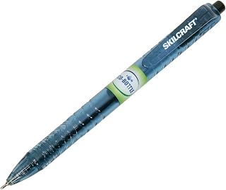 AbilityOne 7520016827164 - SKILCRAFT® Eco-Bottle Retractable Ballpoint Pen - Medium Point - Black Ink - 12 units