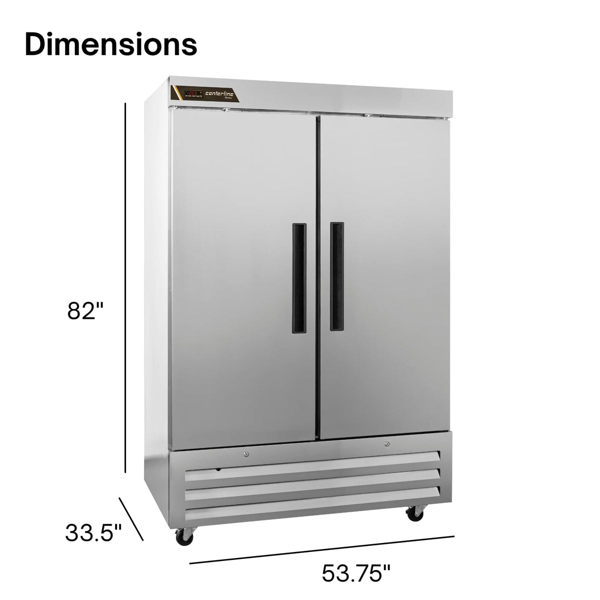 Traulsen (2) Solid Doors, Right Hinged / Silver / 1 Freezers