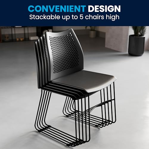 Flash Furniture Black / Set of 5 / Classic Stacking Chairs