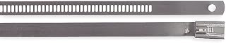Thomas & Betts TYS24-280 Cable Tie, Multi-Lok Self Locking, Stainless Steel, 0.27" x 24", Metallic Gray