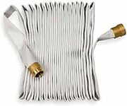 Moonflex Fire Hose Rack & Reel - 500 PSI - 1-1/2 in. X 50 Ft - Brass Coupling by Moon American – Polyester, Rubber, White, Model 1117-1550501