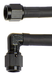 48" #4 Coated Braided Line -4 Straight / -4 90 Degree by Allstar Performance – 48 inches, Aluminum, Black, Model ALL48408