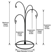 HOHIYA Ornament Display Stand, 12 Inch Iron Holder, Black