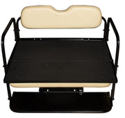 Club Car Precedent/Onward/Tempo Golf Cart Flip Folding Rear Seat Kit | Compatible with 2004-Up Models (Buff) by Performance Plus Carts – Vinyl, Buff, Model Does Not Apply