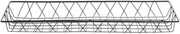HUBERT Wire Bakery Basket Storage Basket Nickel Powder-Coated Steel Wire - 24"L x 8"W x 2"H