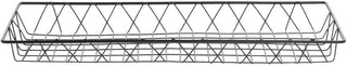HUBERT Wire Bakery Basket Storage Basket Nickel Powder-Coated Steel Wire - 24"L x 8"W x 2"H