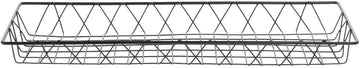 HUBERT Wire Bakery Basket Storage Basket Nickel Powder-Coated Steel Wire - 24"L x 8"W x 2"H