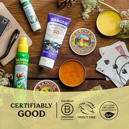Badger 2 Ounce (Pack of 3) / Peppermint & Tea Tree / Beige Foot Creams & Lotions