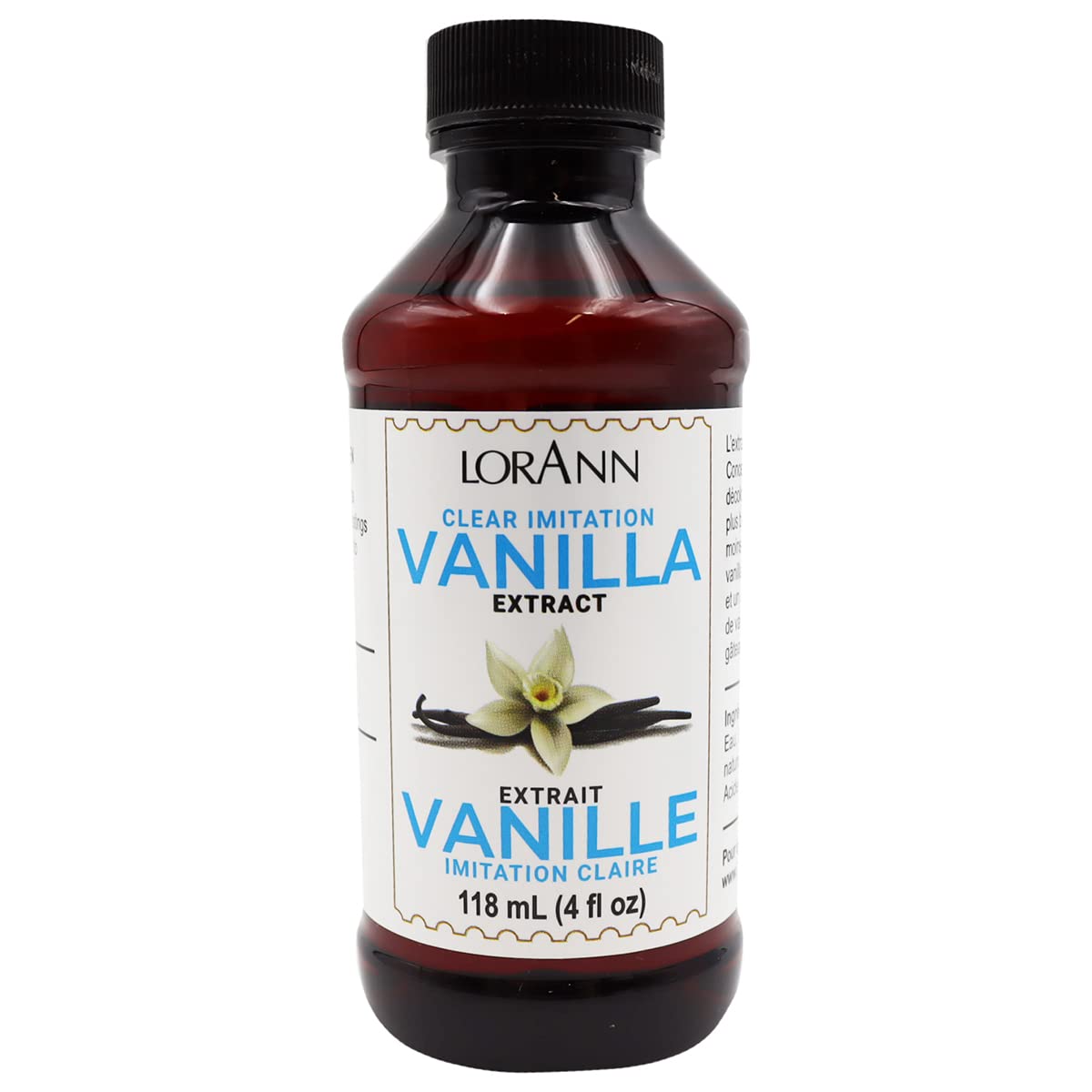 Double-Strength Clear Artificial Vanilla Extract by LorAnn Oils – 4 Ounces, Model 3020-0800