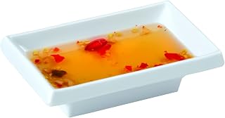 G.E.T. Square 2 Ounce White Melamine Ramekin Dipping Sauce Cup (Set of 4)|for Condiments, Dressings and Side Dishes