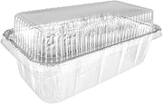 Handi-Foil 2 lb. Aluminum Foil Loaf Bread Pan Tin w/Dome Lid Heavy Duty Hfa #316 (pack of 50)