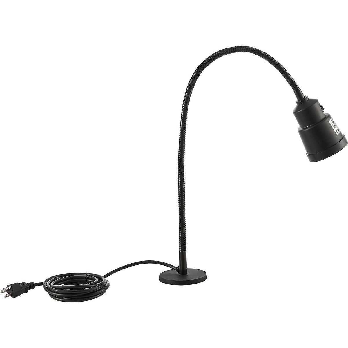 LED Task Lamp with Magnetic Base by Global Industrial – 25", Aluminum Alloy Metal, Black, Model Y6-5W-22W2-7-2B1