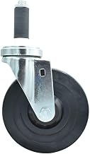 BK Resources 5" Hard Rubber 1" Expanding Stem Swivel Caster for Work Tables, NSF, 300lb Capacity Per Wheel