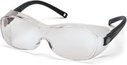12 PK Pyramex Safety OTS S3510STJ Black Frame/Clear Anti-Fog Lens