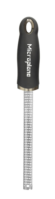 Premium Classic Spice Grater - Black by Microplane – One-Size, Surgical grade stainless steel, TPE plastic, Black, Model 46020