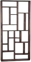 Starlight Canyon Home Solid Walnut Wood Bookshelf with Ten Open Shelves, Finished Back Storage Cabinet for Living Room Office