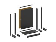 Wall End Display Kit 36x72x19 CHR Charcoal by Lozier – 72" H, Alloy Steel, Charcoal, Model KP1039.1F7