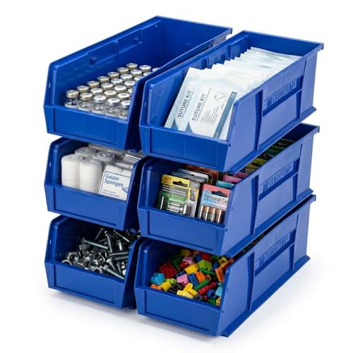 QUANTUM STORAGE SYSTEMS Blue / 18" L x 6" W x 5" H / Ultra Stack & Hang Shelf Baskets