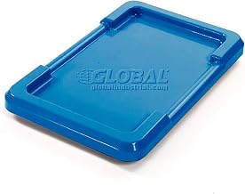 QUANTUM STORAGE SYSTEMS Lid For Cross Stack And Nest Tote TUB2516-8, Blue, Lot of 6