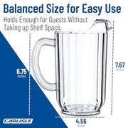 Carlisle FoodService Products Clear / 48 Ounces / Polycarbonate Jugs
