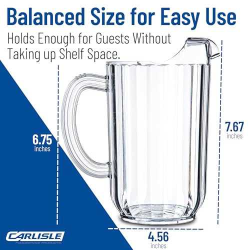 Carlisle FoodService Products Clear / 48 Ounces / Polycarbonate Jugs