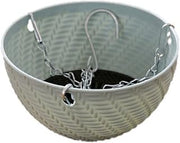 Pots Outdoor, 5.9inch Hanging Planters for Outdoor Plants, Hanging Planters with Drainage Hole and Chain, Flower Pots for Garden Home Decor,Small Gray