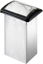 San Jamar H2003CLBK12 Incntr NPKN, Venue INTRFLD Clear/Black 12", Plastic; Stainless Steel