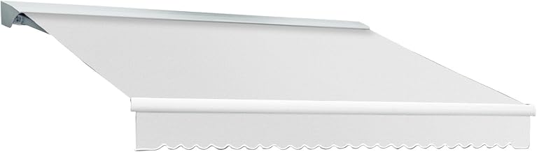 Awntech Retractable Awning Manual 24'W x 10'D x 10" H Off White