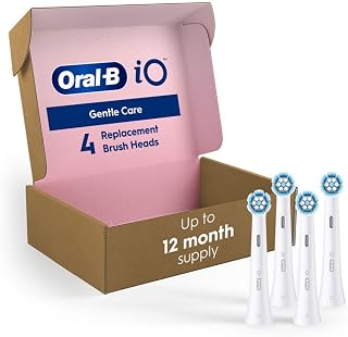 iO Series Gentle Care Electric Toothbrush Replacement Brush Heads for an Oral-B Electric Toothbrush, 4 Count, White