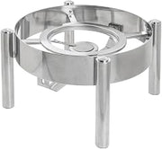 HUBERT Round Chafer Frame Modern Stainless Steel - 17 1/3" Dia x 9 1/2" H