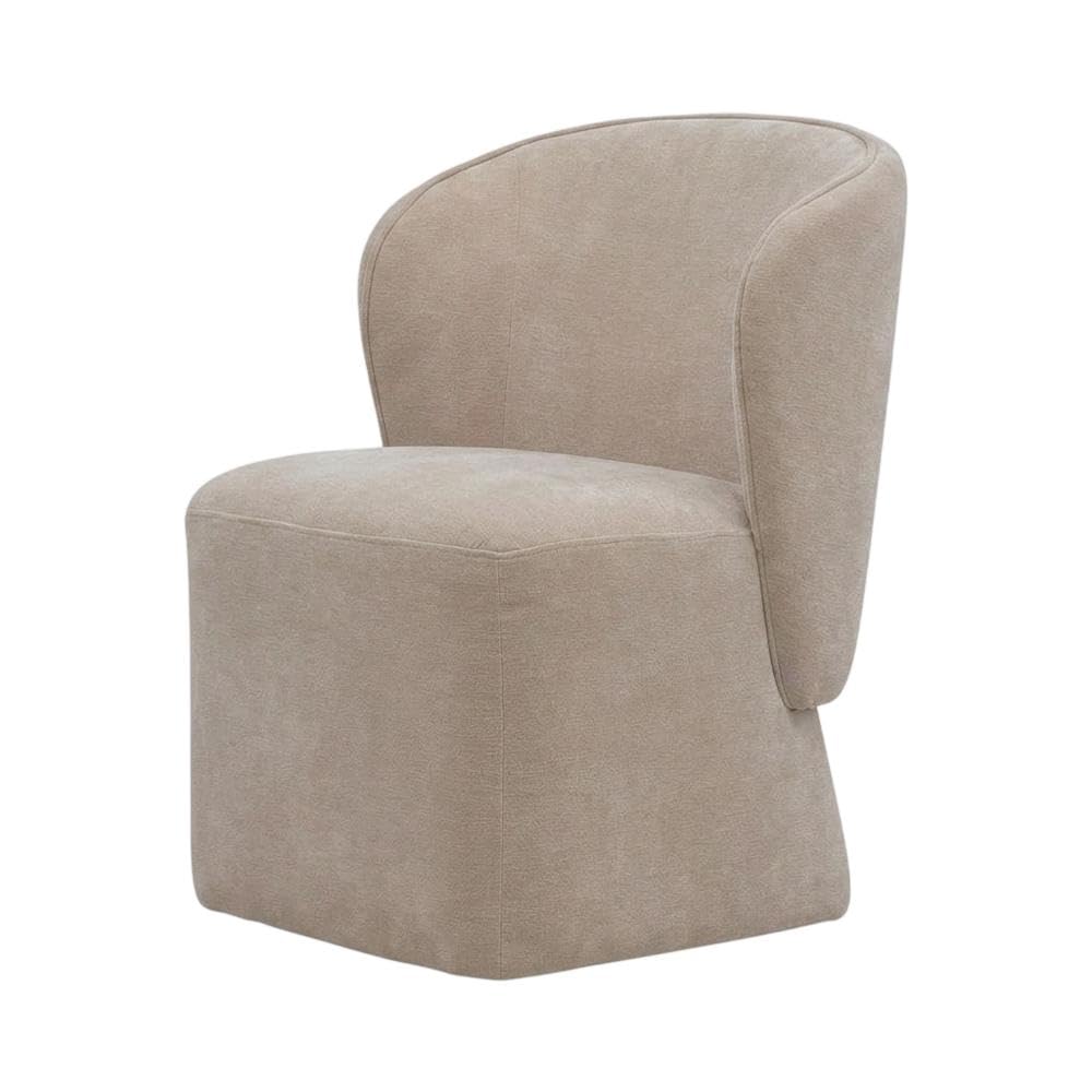 Solid Wood Upholstered Dining Chair with Castors by Starlight Canyon Home – Solid Hardwood,Plywood, Brown