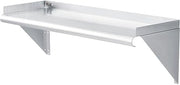 Global Industrial Wall Mount Shelf with 1-1/2" Lip 18 Gauge 430 Stainless Steel 36"W x 12"D